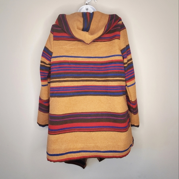 Asymmetrical Striped Coat Cardigan - Picture 3 of 6
